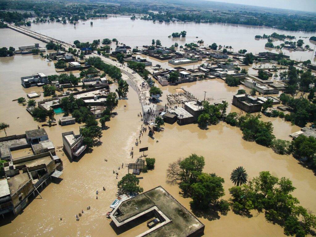Pakistan floods in 2010 in the SWAT valley.